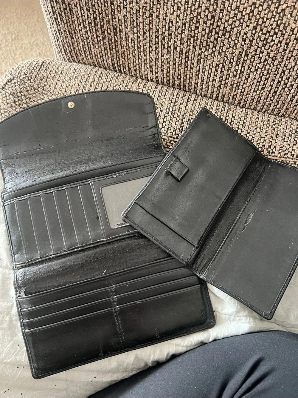 Coach Black Signature Canvas Wallet with Dark Trim